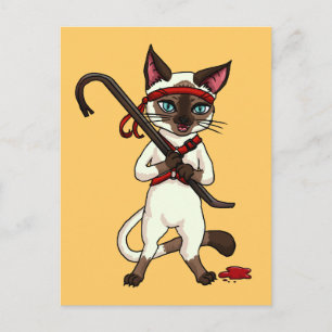 Tonkinese cat Zombie Sayer Vykort