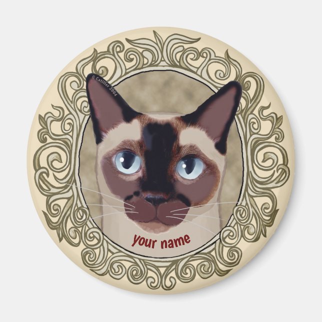 Tonkinese Katt magnet (Framsidan)