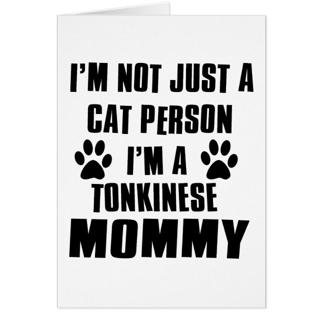 Tonkinese kattdesign hälsningskort (Framsidan)