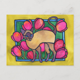 Tonkinese och Tulips Vykort