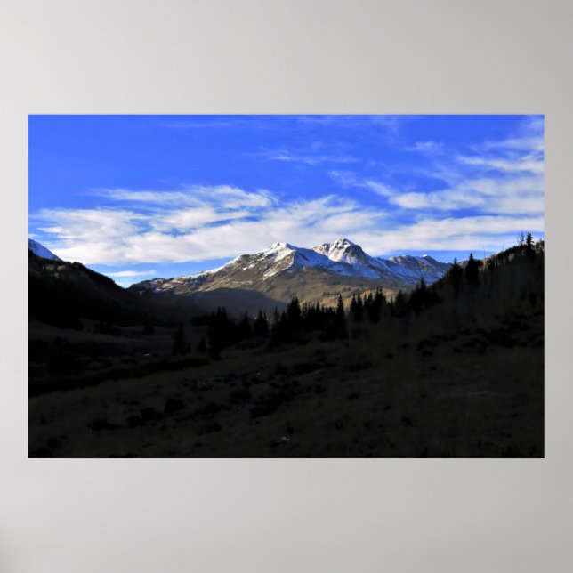 Tonljus på Rocky mountains Poster (Framsidan)