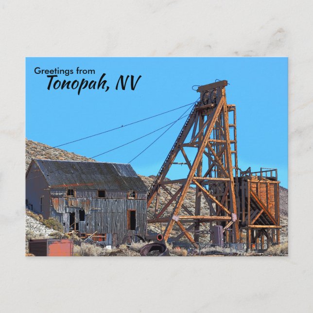 Tonopah Nevada Hälsning-platta kort (Framsida)