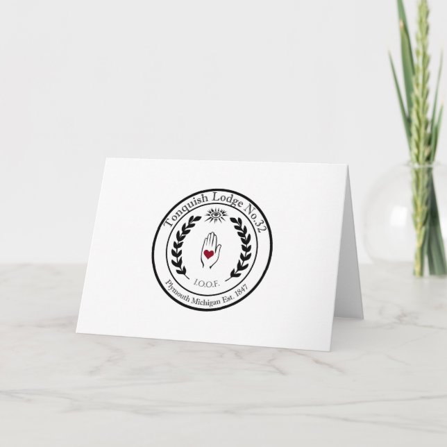Tonquish IOOF Card Tack Kort (Framsida)