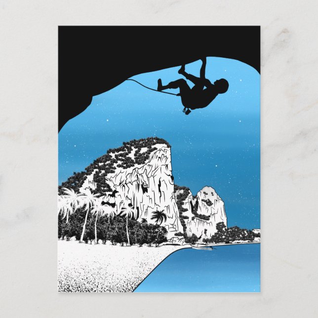 Tonsai Beach klättring Thailand Vykort (Framsida)