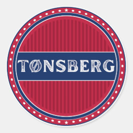 Tønsberg City Pride Emblem – Norsk Identitet Runt Klistermärke