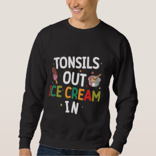 Tonsil Borttagning av Tonsils Borttagning av återv Lång Ärmad Tröja