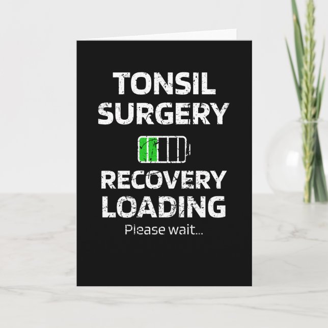 Tonsil Surgery Recovery | Tonsillektomi-gåvor Kort (Framsida)