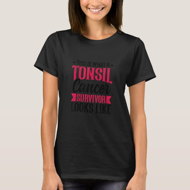 Tonsil Survivor Tonsillectomy Tonsillitis T Shirt (Framsida)