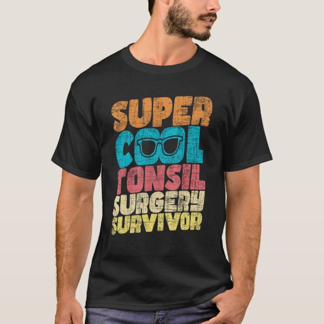 Tonsil Survivor - Tonsillektomi Recovery T Shirt (Framsida)