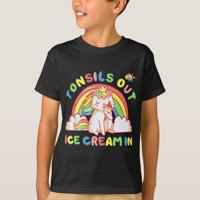 Tonsil ut iskräm i rek för avlägsnande av tonsil t shirt (Framsida)