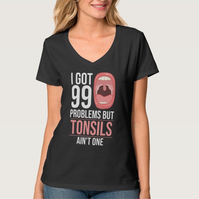 Tonsillectomy Tonsil Removal Recovery Surgery Get  T Shirt (Framsida)