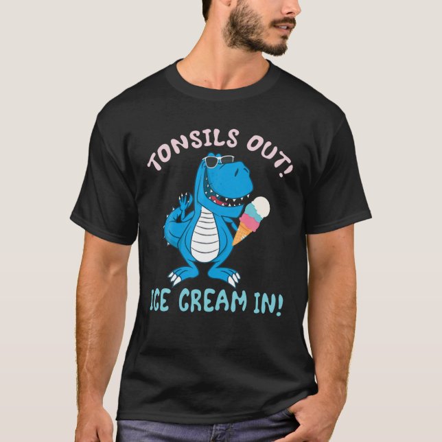 Tonsillektomi kirurgi Tonsils ut iskräm in T Shirt (Framsida)
