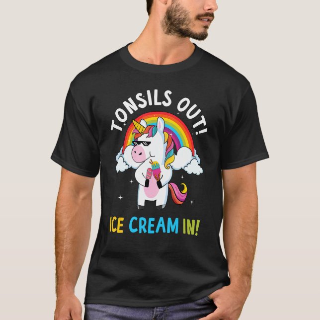 Tonsillektomi kirurgi Tonsils ut iskräm in T Shirt (Framsida)