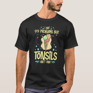 Tonsillektomi Tonsil Borttagning av återvinningski T Shirt