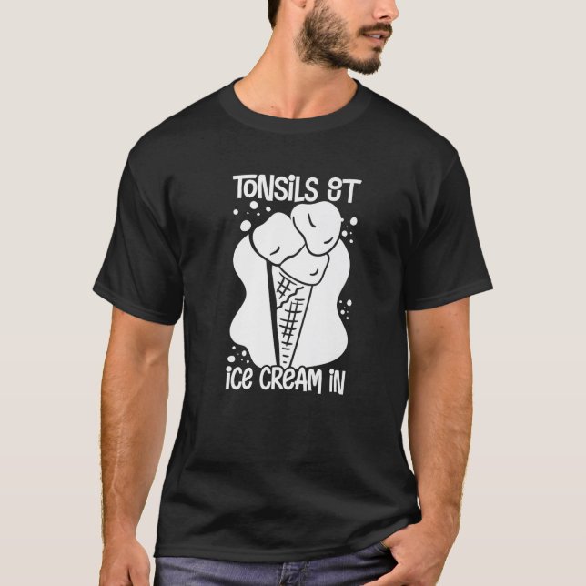 Tonsillektomi Tonsil Borttagning av återvinningski T Shirt (Framsida)