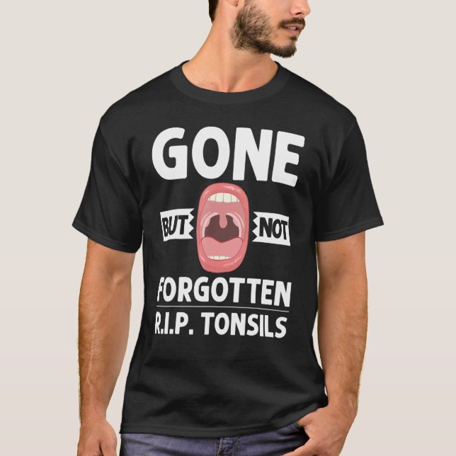 Tonsillektomi Tonsil Borttagning av återvinningski T Shirt (Framsida)