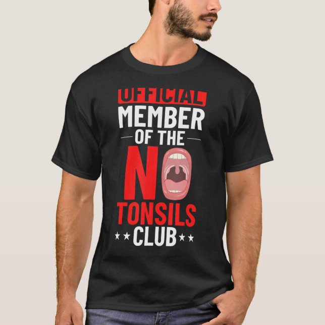 Tonsillektomi Tonsil Borttagning av återvinningski T Shirt (Framsida)