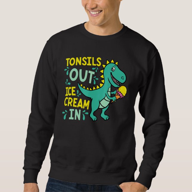 Tonsiller ut isgrädde i tonsillektomi Tonsil Lång Ärmad Tröja (Framsida)
