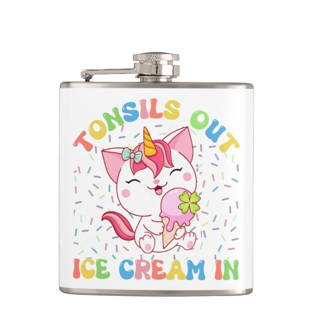 Tonsiller ut, isgräs in | Unicorn Cat Fickplunta (Framsidan)