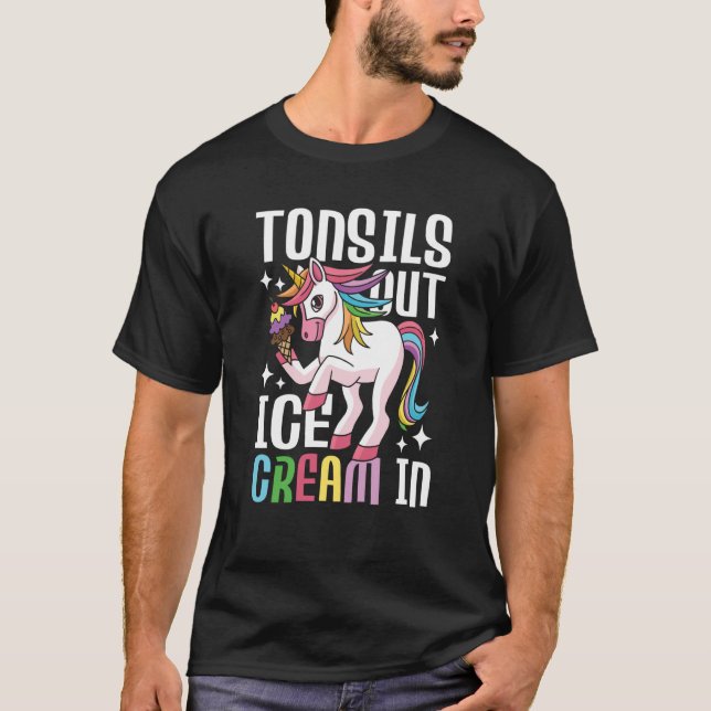 Tonsiller ut iskräm i tonsillektomi Survivor r e T Shirt (Framsida)