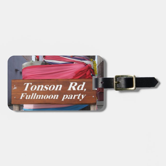 Tonson Rd. Fullmoon Party, Koh Phangan, Thailand Bagagebricka (Horisontell Framsida)