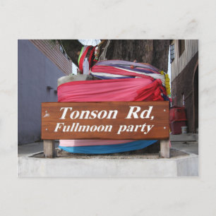 Tonson Rd. Fullmoon Party, Koh Phangan, Thailand Vykort