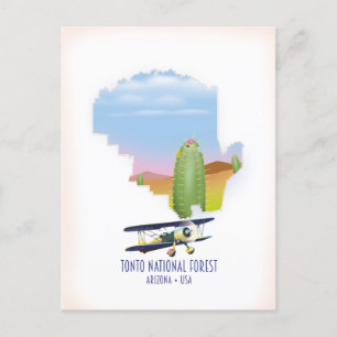Tonto national forest Arizona USA karta Vykort