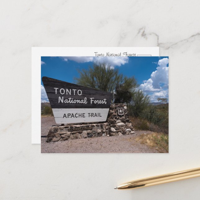Tonto National Forest, Arizona vykort (Fram/Back In Situ)