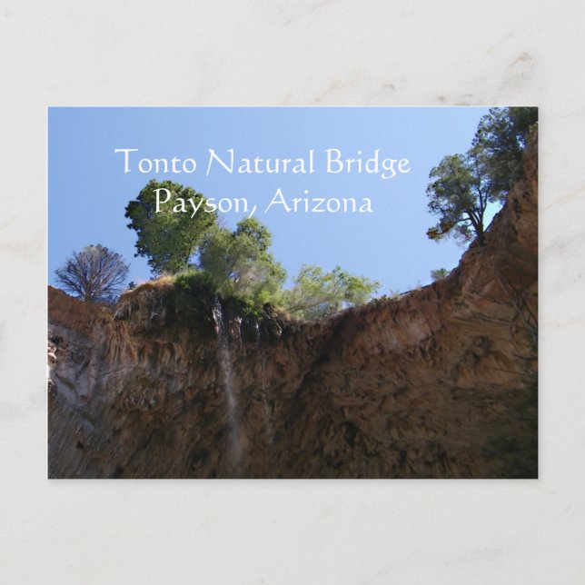 Tonto Natural Bridge Payson, Arizona Vykort (Framsida)