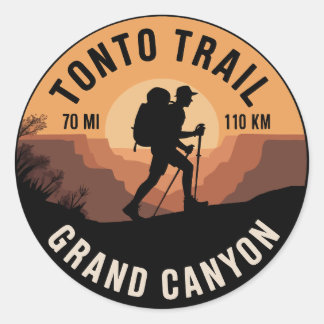 Tonto Trail Grand Canyon Vandring Runt Klistermärke