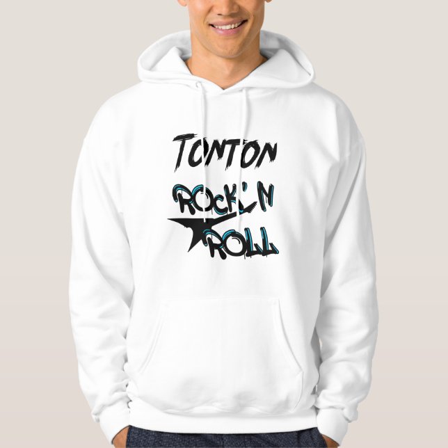 Tonton Rock' n Roll Guitare Rockeur Hoodie (Framsida)