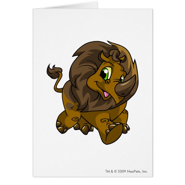 Tonu brunt hälsningskort (Framsidan)