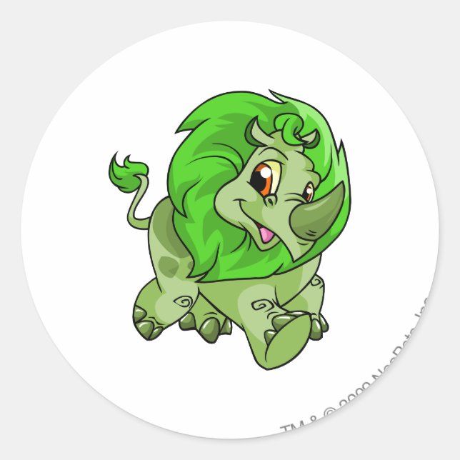 Tonu-Grönt Runt Klistermärke (Framsida)
