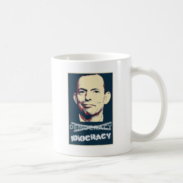 Tony Abbott - försvarare av den australiensiska Kaffemugg (Höger)