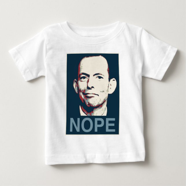 Tony Abbott - Nope Tee Shirt (Framsida)