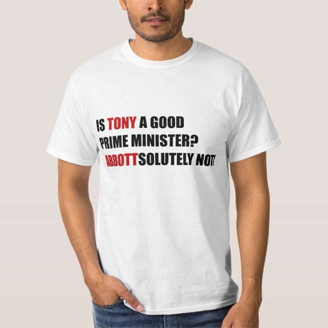 TONY ABBOTT-VIT T-SHIRT (Framsida)