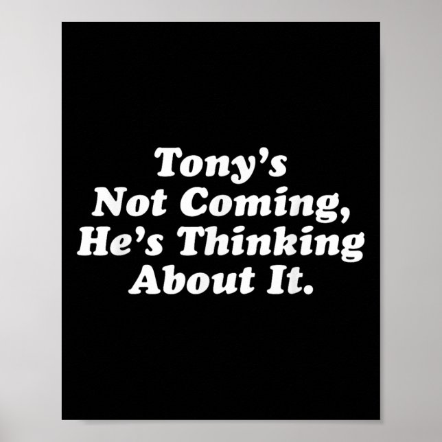 Tony kommer inte att tänka på det... poster (Framsidan)
