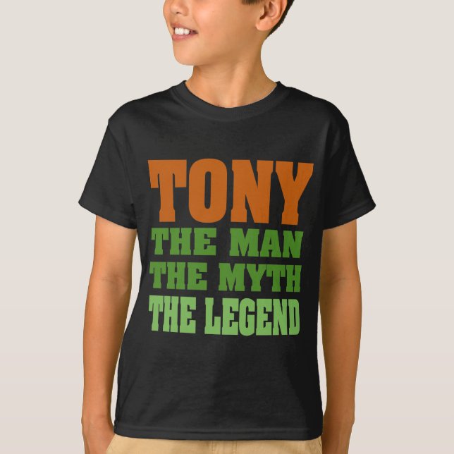 TONY - manen, mythen, legenden T Shirt (Framsida)