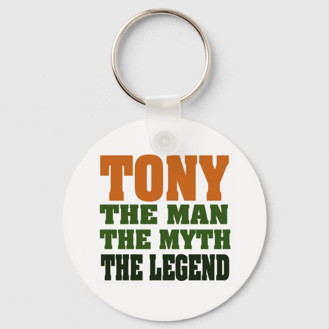 TONY - Mannen, Myth, Legend Nyckelring (Framsida)