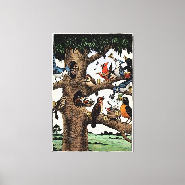 Tony Millionaire Singing Birds Canvas Art Skriv ut (Framsida)