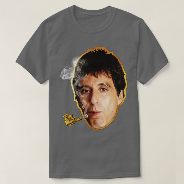 TONY MONTANA GULD T SHIRT (Design framsida)