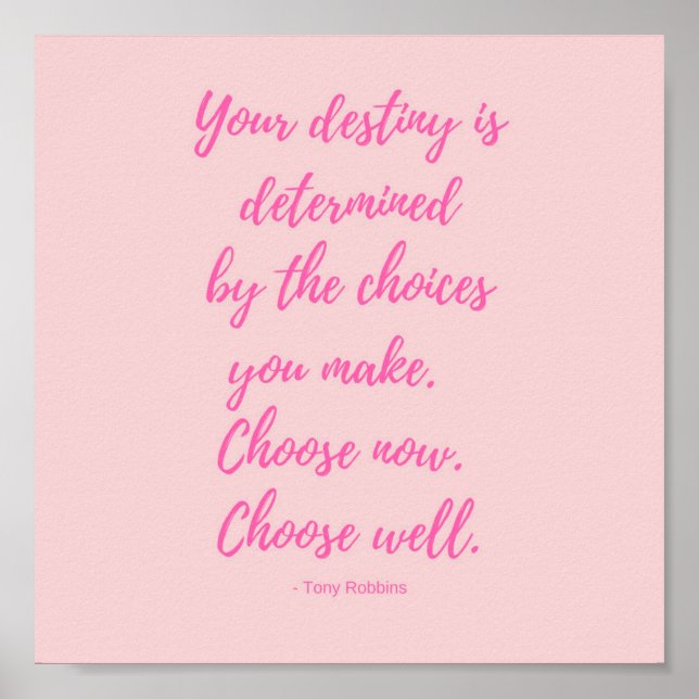 Tony Robbins Inspirational destiny-citat Poster (Framsidan)