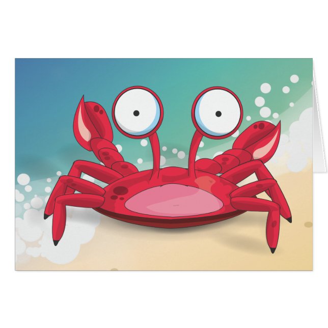 Tony the Crab Hälsningskort (Framsidan Horizontal)