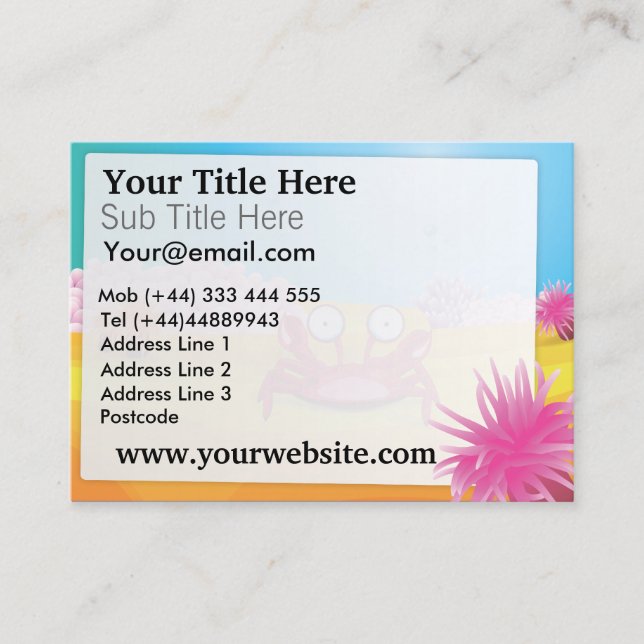 Tony the Crab Visitkort (Framsida)