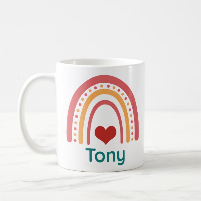 Tony Vintage Boho Rainbow Kaffemugg (Vänster)