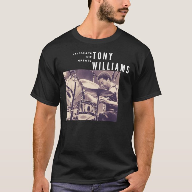 Tony Williams Underbar Jazz Drummer Musician Class T Shirt (Framsida)