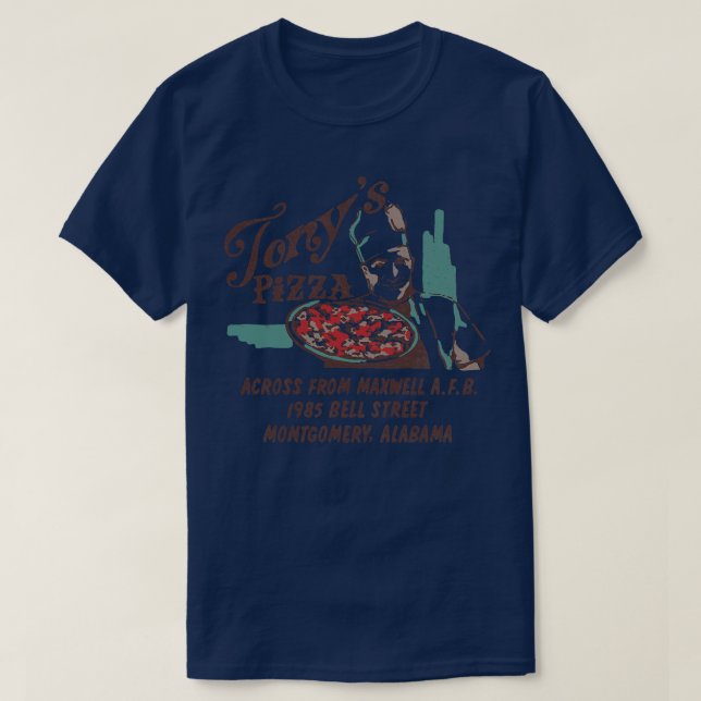 Tonys Pizza TShirt T Shirt (Design framsida)
