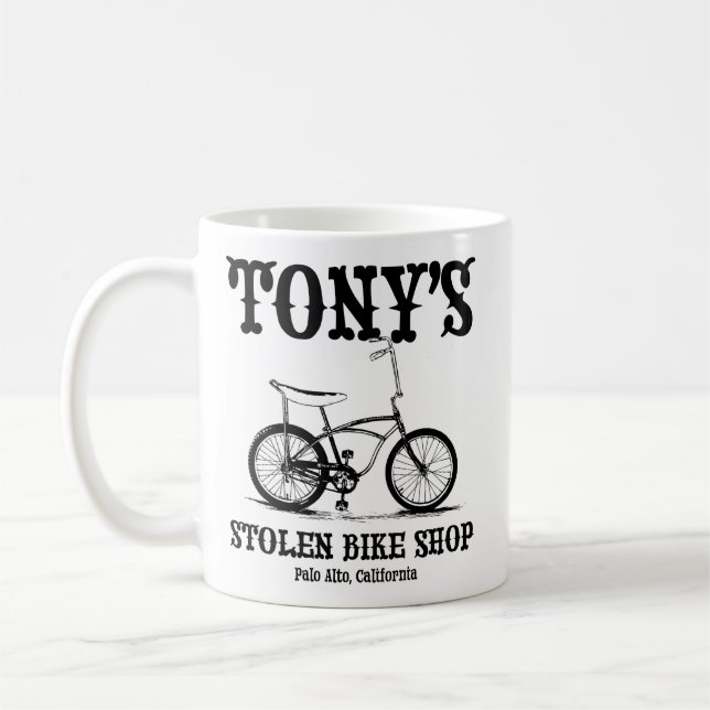 Tony's Stolen Bike Shop. Kaffemugg (Vänster)