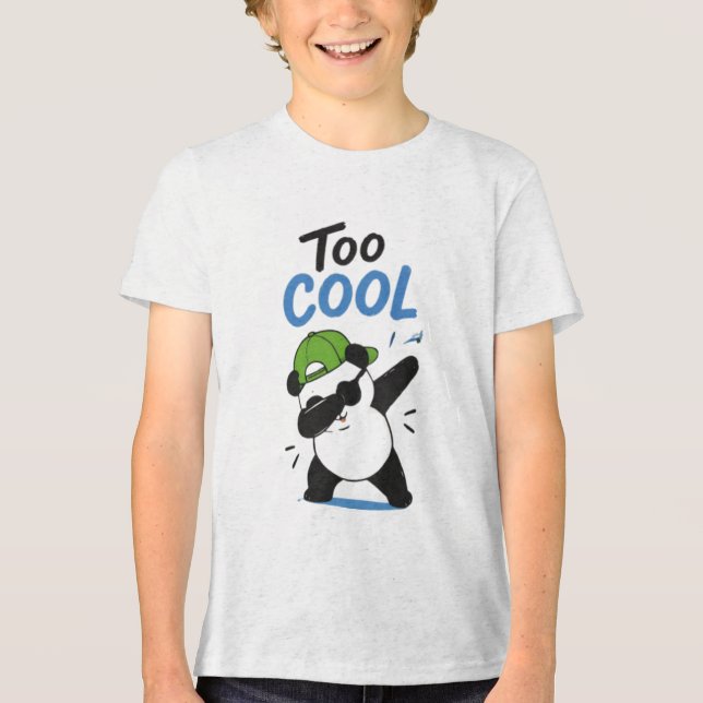Too Cool Dabbing Panda Boys T-Shirt Funny Panda Da (Framsida)