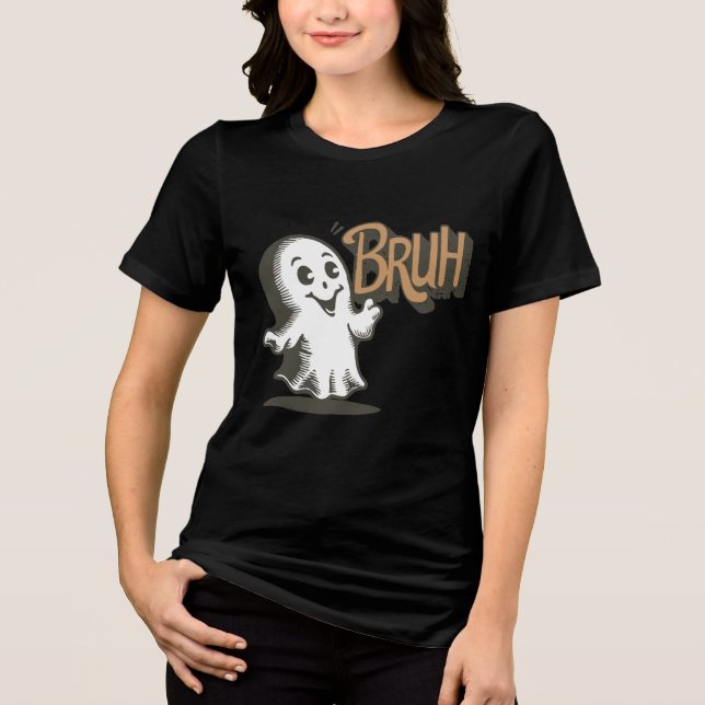 Too Cool for BOO! BRUH T Shirt (Framsida)